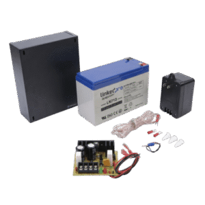 Fuente de Alimentación para Control de Acceso / 12 VCC 1A / Supresión de Voltaje 110-130 VCA / Batería de Respaldo 7 Ah / Uso en Interiores