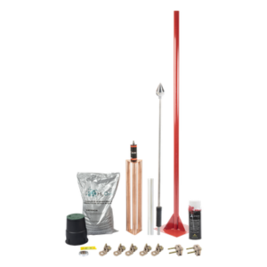 Kit Pararrayo / Punta de Aluminio / Protección 160 m (524.9 ft) / SPTE / Norma NMX-J-549-ANCE-2005