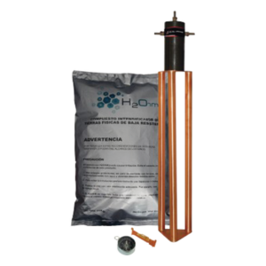Electrodo de Puesta a Tierra / 25 A / Filtro LCR / Compuesto H2Ohm / Resistencia < 2 Ω / Diseño Delta Tubular