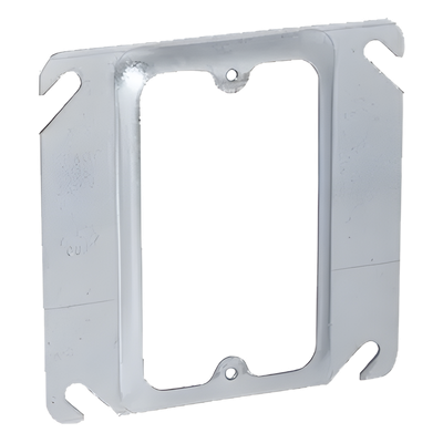 Sobretapa Cuadrada / Acero Galvanizado / 4 in x 4 in / Capacidad 1.5 cu. in. / UL Listed / Montaje Tipo Anillo