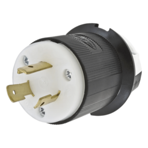 Clavija Industrial con Bloqueo de Media Vuelta / 20 A 250 V CA / 2 Polos 3 Hilos / NEMA L6-20P / 0.360' - 0.930' (9.14 - 23.62 mm) / -40°C a 75°C