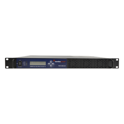 Inversor de Onda Pura / Montaje Rack 1U / 1200W / 24 Vcc a 100-120 VCA / 50/60 Hz / 18.9 x 15.2 x 1.7 in