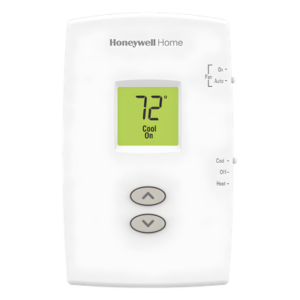 Termostato No Programable / 1 Etapa Calor/Frío / Alimentación 20-30 VAC o Baterías AAA / Terminales R, RC, C, W, Y, G, O, B / Formato Vertical