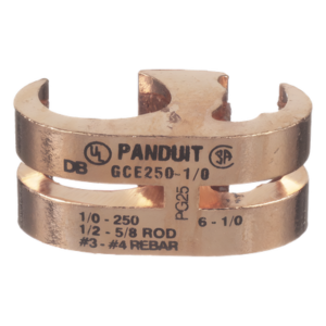 Conector de Conexión a Tierra tipo E / Cobre 6 AWG SOL a 1/0 AWG STR (16–50 mm²) / Diseño Multiconductor / UL467 y CSA / IEEE 837-2002