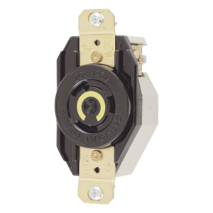 Receptáculo Industrial de Media Vuelta / 20 A / 125 V CA / 2 Polos 3 Hilos / NEMA L5-20R / 3.28" x 1.70" x 1.31" (83.3 x 43.2 x 33.3 mm)