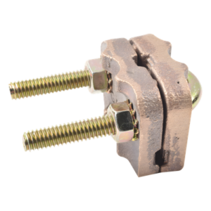 Conector Antivandálico de Varilla a Cable / Bronce Estañado / Varilla 5/8" a 1" / Cable Calibre 4 a 3/0 / Tubería 3/8" a 3/4"