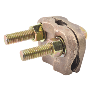 Conector de Puesta a Tierra / Varilla 3/4" (19.05 mm) / Cable 2/0 AWG a 350 Kcmil / Bronce Estañado / Antivandálico