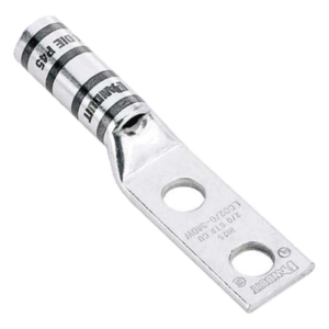 Terminal de Compresión / Calibre 6 AWG / Doble Orificio 1/2 pulg / Espaciado 44.5 mm (1.75 pulg) / Mirilla de Verificación / 1 Pieza