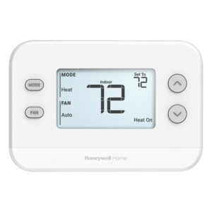 Termostato No Programable / 1H/1C / Pantalla 4.09 pulgadas / Precisión ±0.5 °C / Alimentación 24 VCA o Baterías AA