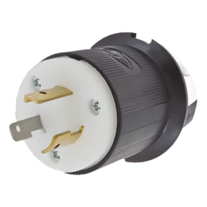 Clavija Industrial con Bloqueo de Media Vuelta / 20 A 125 V CA / 2 Polos 3 Hilos / NEMA L5-20P / Interior Seco / -40°C a 75°C