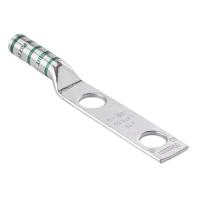 Conector de Compresión de Cobre / 2 Orificios 3/8" / Separación 1" / Cable 2 AWG / Paquete 25 Piezas