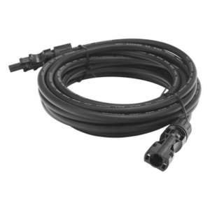 Cable Fotovoltaico / 2.5 m (8.2 ft) / 10 AWG / Terminales MC4 Macho-Hembra / Negro UV