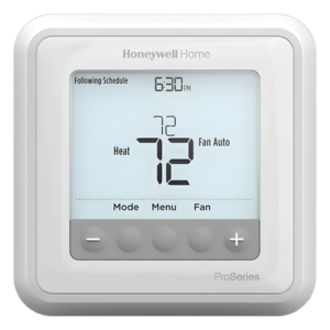 Termostato programable / 3H/2C bomba de calor o 2H/2C convencional / Programación 7 días, 5-2, 5-1-1 / Pantalla 5.44 in² / Serie T6 Pro