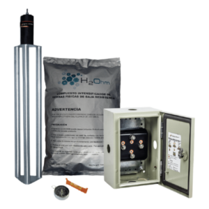 Kit de puesta a tierra / 70 A / Electrodo acero inoxidable / Filtro / Acoplador 1500 A / Gabinete NEMA 4 / 20x30x12 cm (7.9x11.8x4.7 in)