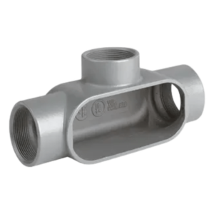 Caja Condulet Tipo T / 1-1/4" (32 mm) / Aluminio libre de cobre / NEMA 3 / Gris