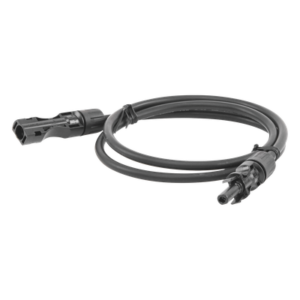 Cable Fotovoltaico / 1 m (3.28 ft) / 10 AWG / MC4 Macho-Hembra / Negro / Intemperie