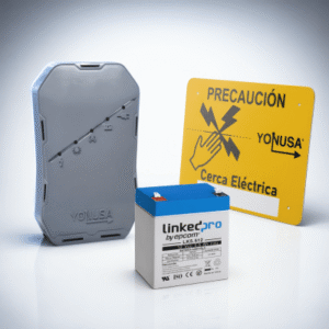 Energizador Perimetral / 12,000 V / 0.5 Joules / 500 m (1640 ft) Lineales / Batería de Respaldo 4 Días / Control RF 433 MHz
