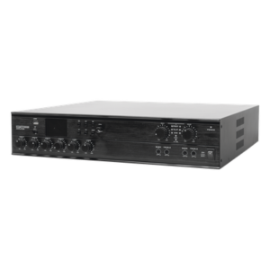 Amplificador Mezclador Matricial / 2 zonas / 240W por canal / 6 entradas / Bluetooth USB SD FM / 4 entradas mic con phantom / 100V y 4-16Ω / 787 pies de cobertura