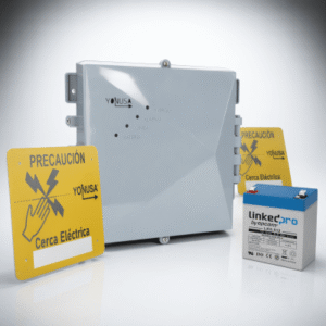 Energizador Perimetral / 12,000 V / 1 Joule / 2,500 m (8,202 ft) / Respaldo 3 Días / Solar 12V