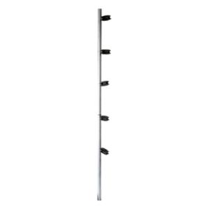 Poste de esquina / Tubo acero galvanizado G60 / 5 aisladores / 1.20 m (3.94 ft) / Resistencia dieléctrica 18 kV