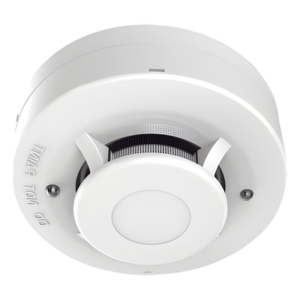Detector de Humo Fotoeléctrico / 4 Hilos / DC 12 V / LED Duales 360° / Umbral 0.10 a 0.16 dB/m / Perfil Bajo 35 mm