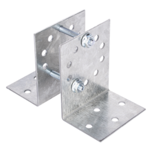Base Multiposición para Postes / Acero Galvanizado Cal. 12 / Fijación Directa a Concreto / Kit de Tornillería Incluido / 0.36 kg