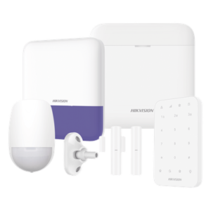 Kit de Alarma Inalámbrico / 48 Zonas Programables / Wi-Fi 2.4 GHz y LAN / Frecuencia 433 MHz / Batería de Respaldo 35 h / 6 Componentes Incluidos