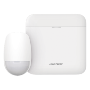 Kit de Alarma Inalámbrica / Hub con Batería 35 h / Sensor PIR 15 m (49.2 ft) / 85.9° Cobertura / 48 Zonas / Wi-Fi 2.4 GHz / 433 MHz AES-128