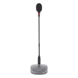 Micrófono de Escritorio / Condensador de Alta Sensibilidad / Respuesta 20-12 kHz / 2 Tonos de Timbre / Conector XLR y TRS / Alimentación Dual