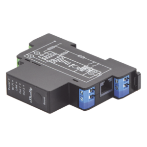 Relevador Inteligente / 2 Canales / 16 A por Canal / Wi-Fi 2.4 GHz / Bluetooth / Ethernet / Medición de Consumo AC / Montaje Riel DIN