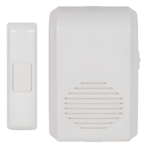 Timbre Inalámbrico / Alcance 150 m (492 ft) / 10 Tonos / Volumen Ajustable 64-88 dB / Receptor 120 VCA / Sin Cableado