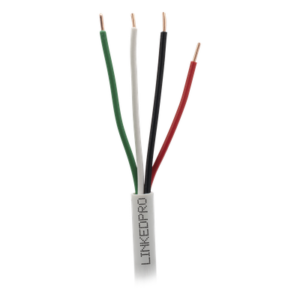 Cable para Alarma / 4x18 AWG / Bobina 305 m (1000 ft) / Clasificación CM / Cobre Sólido / Blanco