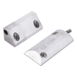 Contacto Magnético de Piso / Salida Dual NC/NA / GAP 65 mm (2.5 in) / Cubierta de Aluminio / Cable Blindado 55 cm / Certificación UL & CE