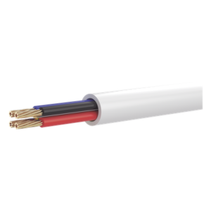 Cable para Alarma / 4 Conductores / 22 AWG / CCA / Bobina 100 m (328 ft) / Forro Blanco Resistente a UV