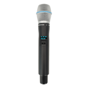 Micrófono Inalámbrico de Mano / UHF 470-830 MHz / Modulación Digital PI/4-DQPSK / Autonomía >10 Horas / Mute Automático por Caída / Display OLED / 7 Niveles Potencia