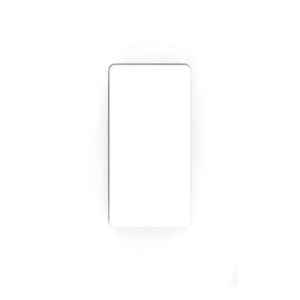 Placa de Pared Decoradora / 1 Espacio / Sin Tornillos Visibles / Termoplástico Blanco Brillante / 11.9 x 7.5 cm