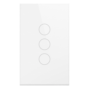 Interruptor Inteligente Wi-Fi / 3 Circuitos / 100V-250V / 2.4 GHz / Control por Voz / Panel de Vidrio Templado