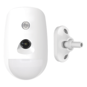 Detector PIR Inalámbrico con Cámara / Cobertura 12 m (39.4 ft) / Ángulo 85.9° / Inmunidad Mascotas 30 kg / Batería 6 Años / VGA 640x480