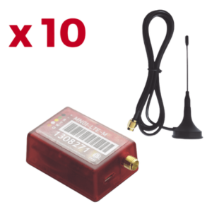Kit Comunicadores de Alarma / 10 Unidades / 4G LTE-M y 5G / SIM Multicarrier / Compatible 99% Paneles / Control Remoto vía App