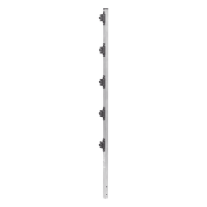 Poste de Paso para Cerca Electrificada / PTR Aluminio 1" / Altura 1.2 m (3.9 ft) / 5 Aisladores Incluidos / Resistente al Clima