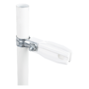 Aislador de Paso o Esquina / Abrazadera 1" (25 mm) / Resina Virgen 100% / Acero Galvanizado / Protección UV / Bolsa 100 Unidades