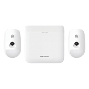 Kit de Alarma Inalámbrica / 48 Zonas / 2 PIRCAM con Videoverificación / Batería de Respaldo 12 h / Inmunidad a Mascotas 30 kg / Comunicación 433 MHz