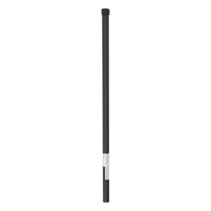 Poste de Esquina para Cerca Electrificada / Acero Galvanizado Cal. 18 / 1" Diámetro / 0.8 m (2.6 ft) Alto / 3 Aisladores / Pintura Electrostática Negra