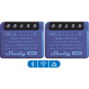 Relé Inteligente Wi-Fi / 1 Canal / 8 A (2000 W) / Contacto Seco / Ultra Compacto / Control por Voz / 2.4 GHz