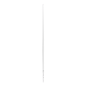 Poste de Esquina para Cerca Electrificada / Acero Galvanizado / 1.2 m (3.9 ft) / Calibre 18 / 1" Diámetro / 5 Aisladores / Color Blanco