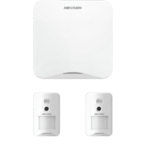 Kit de Alarma Inalámbrico / Panel Wi-Fi 1200 m (3937 ft) / 16 Zonas / 2 Cámaras PIR 320 x 240 / Detección 10 m (32.8 ft) 90° / Inmunidad Mascotas 24 kg / Batería 2 Años