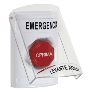 Botón de Emergencia / Reset con Llave / Tapa Policarbonato / 2 Relevadores Forma C / Alarma Seleccionable / LED de Estado / Interior
