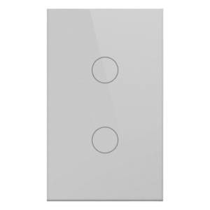 Interruptor Inteligente / 2 Circuitos / ZigBee / Alimentación 100-250V / Neutro Opcional / 800W por Canal / Vidrio Templado