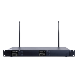 Receptor Inalámbrico Dual Canal / U-Band Digital / 4 Bandas 470-830 MHz / Modulación pi/4-DQPSK / Pantalla TFT-LCD 2.2" / Anti-Interferencia ID Code Pilot / Salidas Balanceadas y Desbalanceadas / Ecualización Ajustable