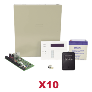 Kit de Paneles de Alarma Híbrido / 8 Zonas Cableadas Ampliables a 48 / Teclado con Receptor Inalámbrico / 3 Particiones / 1 km (3280.8 ft) de Alcance RF